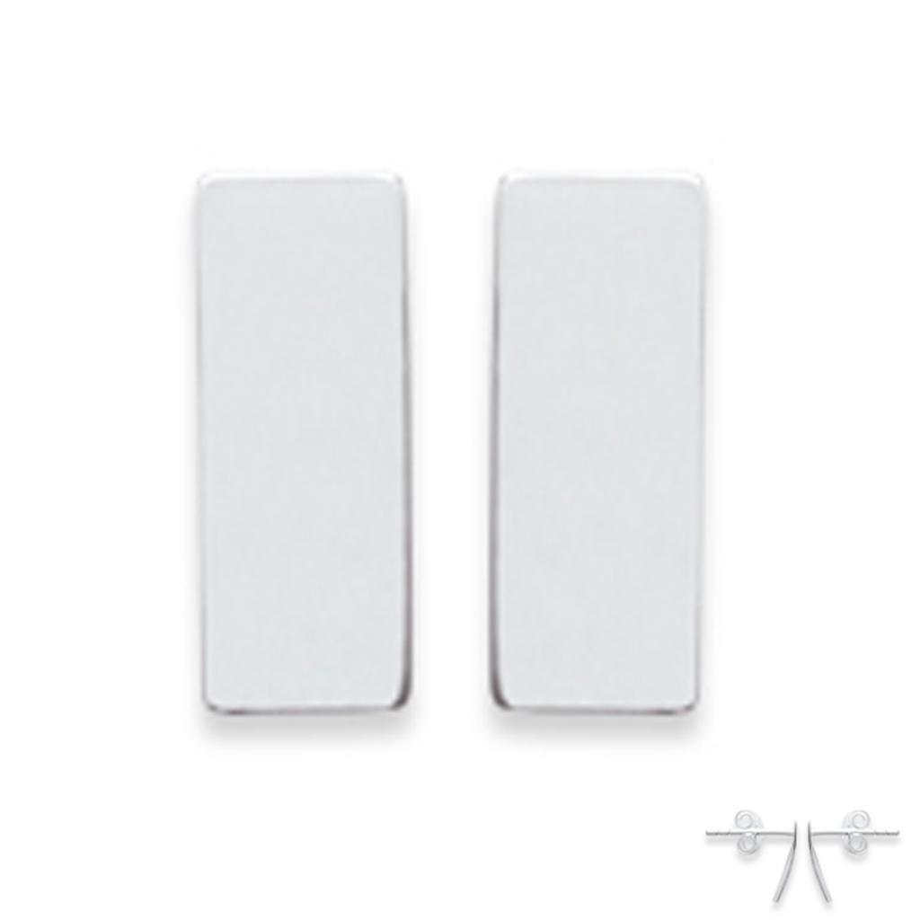 Les Trésors De Lily [C6312] - Silver 'Zen' Silver Earrings - 10x3 Mm