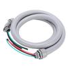 Power Whip Assembly 3 4inch 6ft Nonmetallic Liquid Tight Flexible Electrical Conduit with Wire for Small Split Air