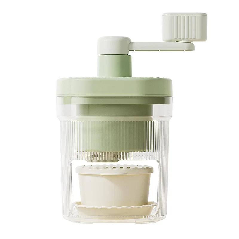 Shaved Ice Machine Small Manual Ice Crusher Home Hand-cranked Machine Making Smoothie Machine Suitable for Outdoor Camping