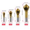 Chamfering & Countersink Drill Tool for Wood & Aluminum - Internal Chip Removal, Tapered Hole & Screw Countersink.