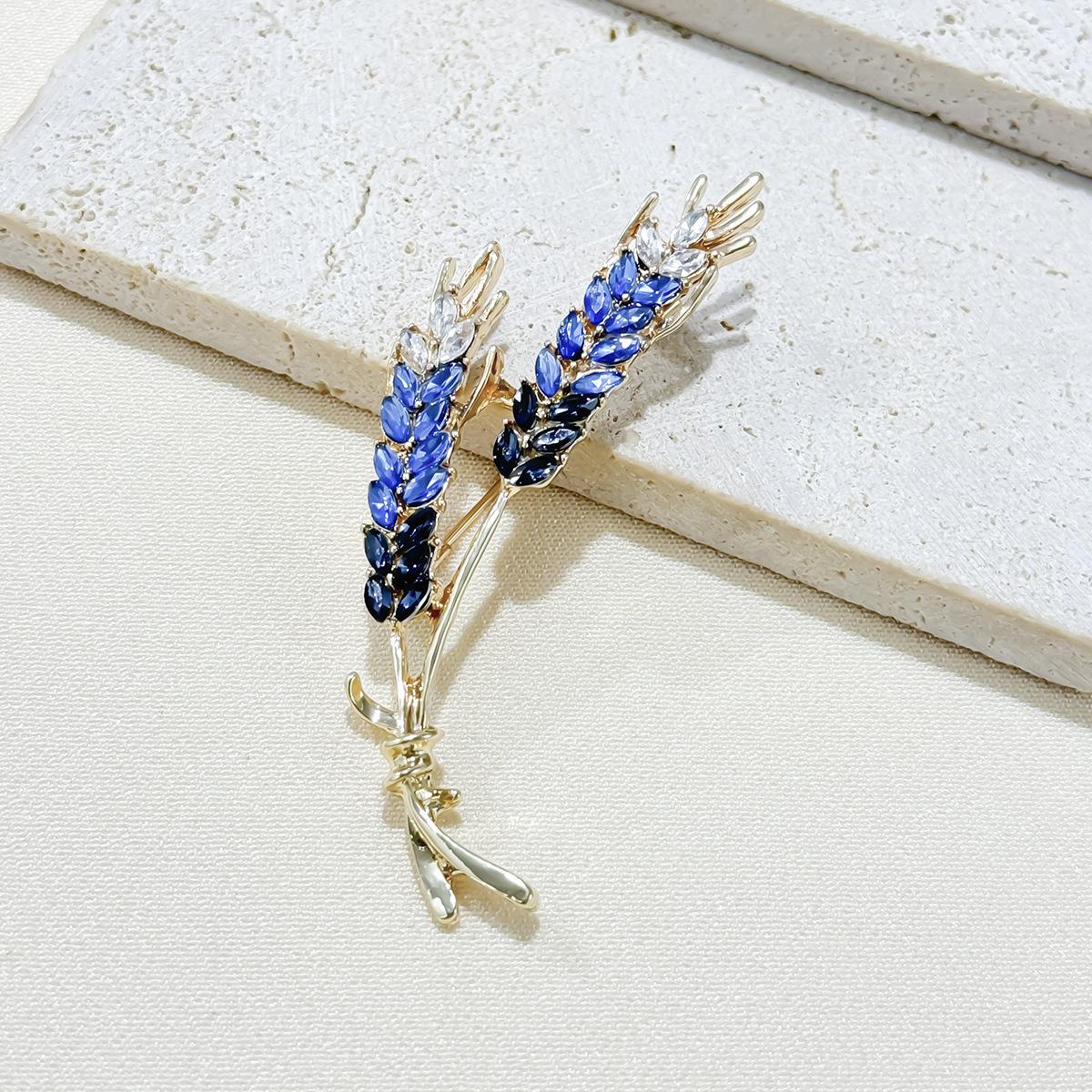 

Изысканная брошь с кристаллами в виде колоса пшеницы, модный простой костюм, пальто, одежда, корсажная булавка с аксессуарами