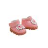 1 pair Mini DollS Shoes White Pink Bow Shoes for 10cm Cotton Doll Shoes Accessories Princess Small Leather Shoes DIY Doll Toy