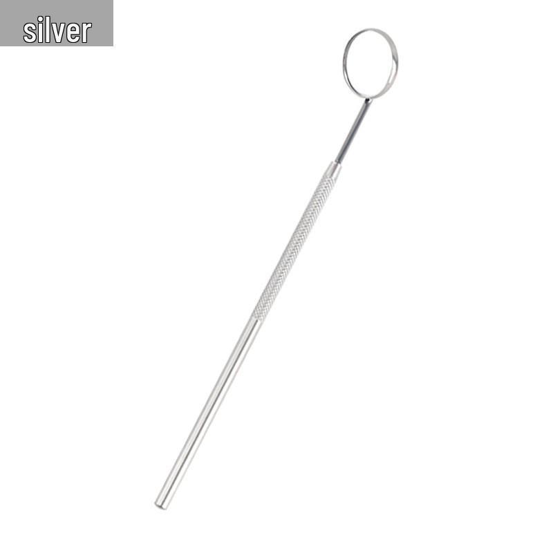 Handhållen ögonfranskontrollspegel i rostfritt stål - Fyrkantigt ögonfransförlängningsverktyg