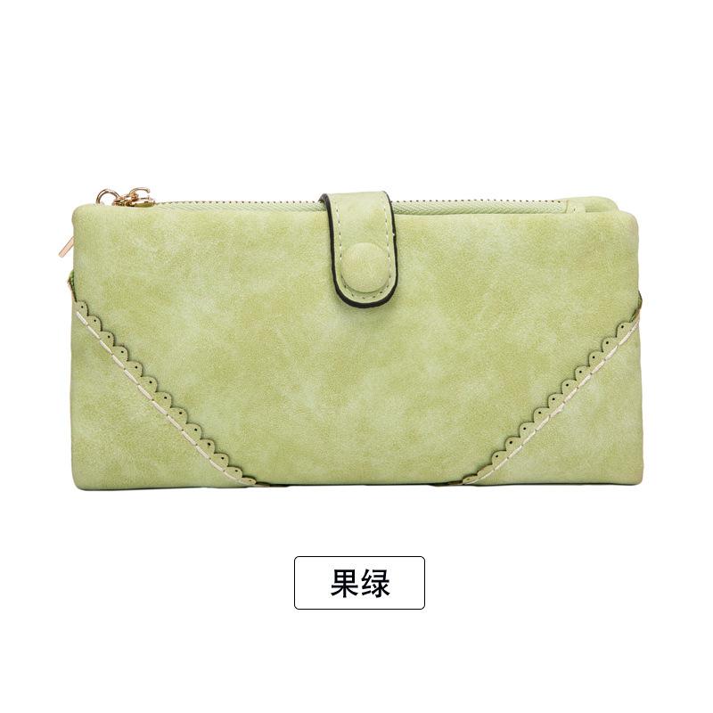 

Матовый кошелек женский новая модель, женский клатч на молнии и застежке, многофункциональный длинный кошелек