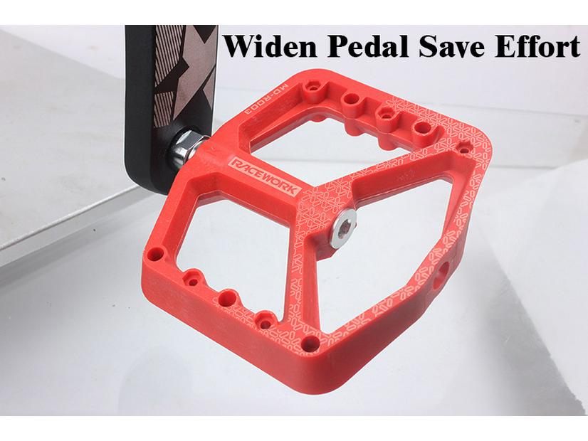 RACEWORK Nylon Brede Platform Fietspedalen voor Mountain- & Racefietsen