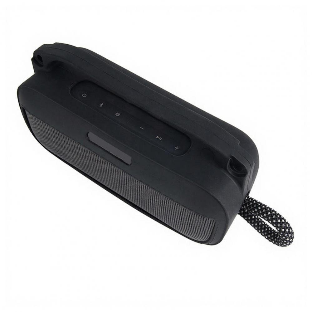 Shockproof Silicone Speaker Storage Bag with Shoulder Strap Anti-Scratch Carrying Case Adjustable for Bose SoundLink Plus