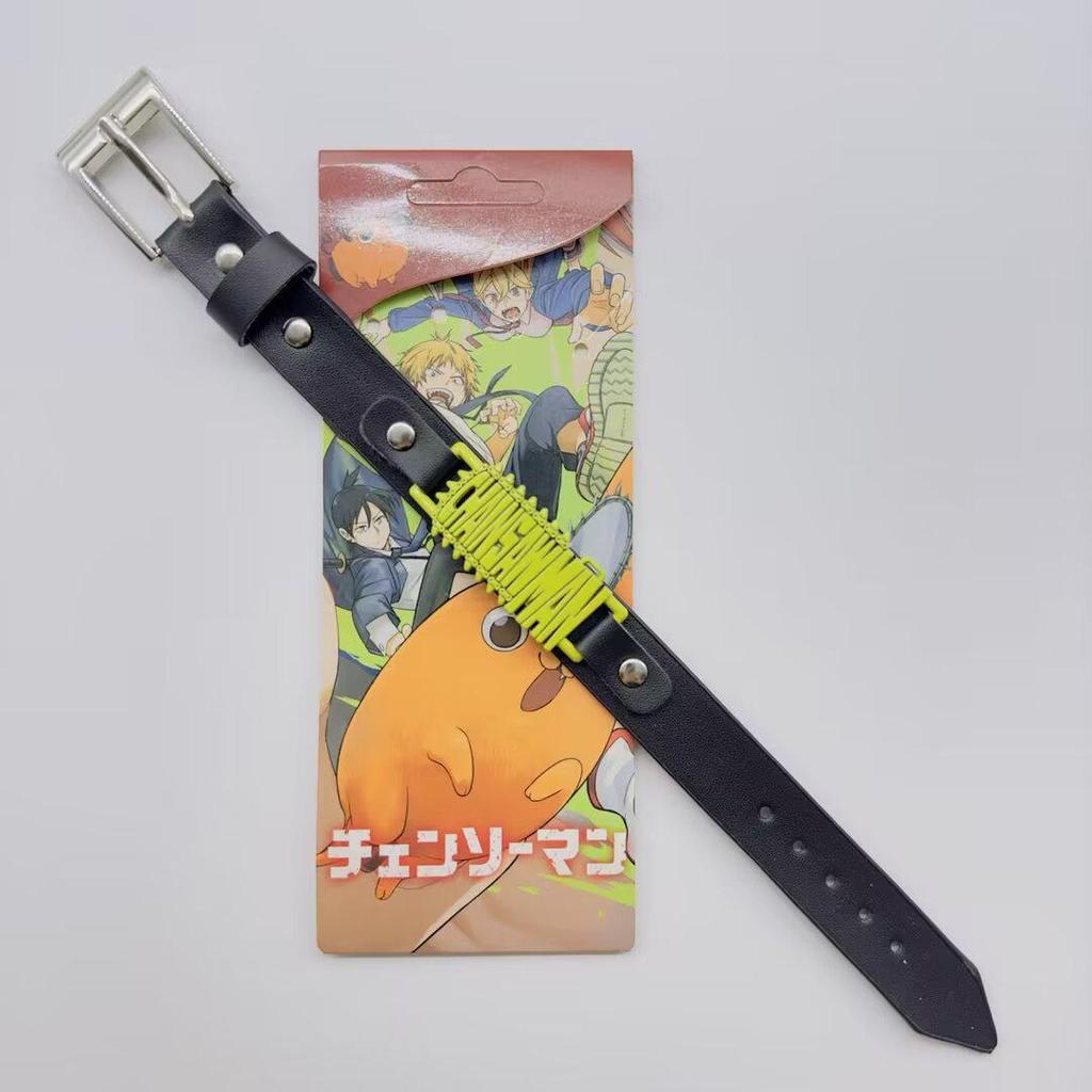 Anime Mix Faux Leather Bracelet: Attack on Titan, Naruto, Jujutsu Kaisen, Demon Slayer, Fairy Tail, Death Note.