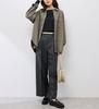 ROPE PICNIC Tweed Wide Charcoal Size S Three-Tone Pants/Set-Up Compatible, (06),