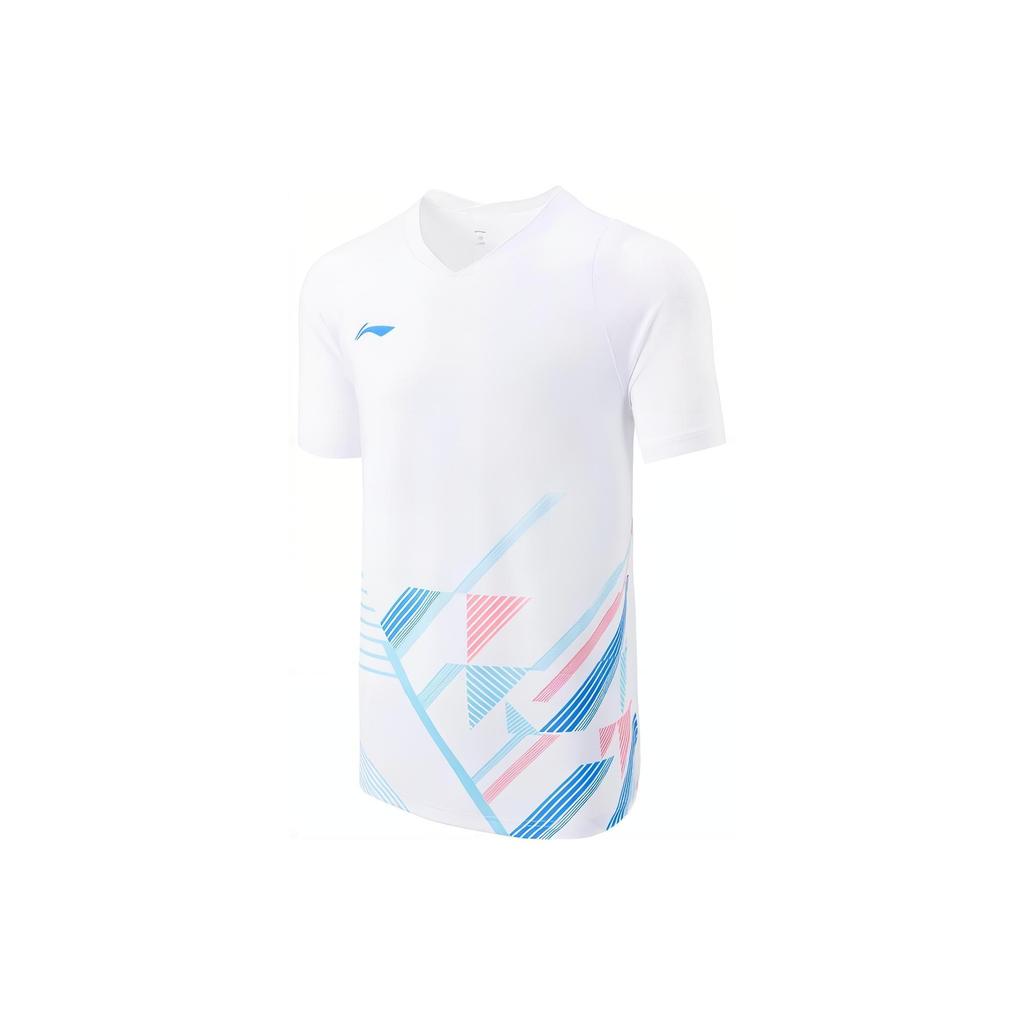 Li Ning Badminton Collection T Shirt Unisex Standard White AAYT583-3