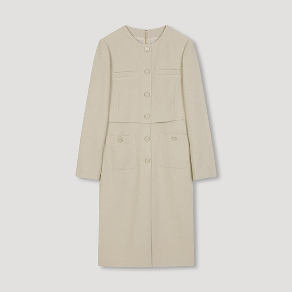 

She S Miss платье из твида с круглым вырезом Swwopn31060 Be beige/66