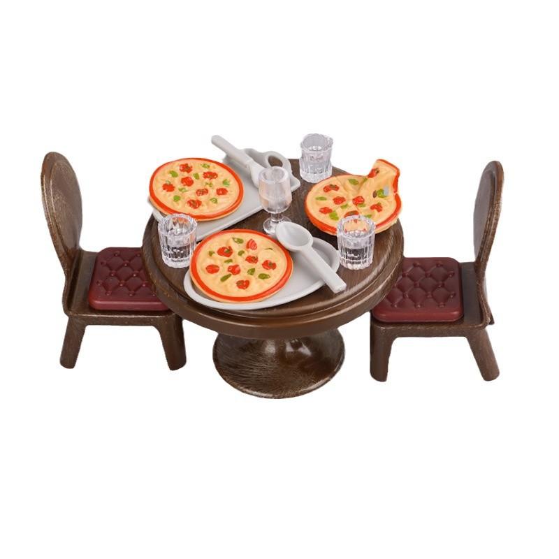 Simulation Scene Mini Miniature Furniture Kitchen Pizza Doll House Food Play Children Play House Toys