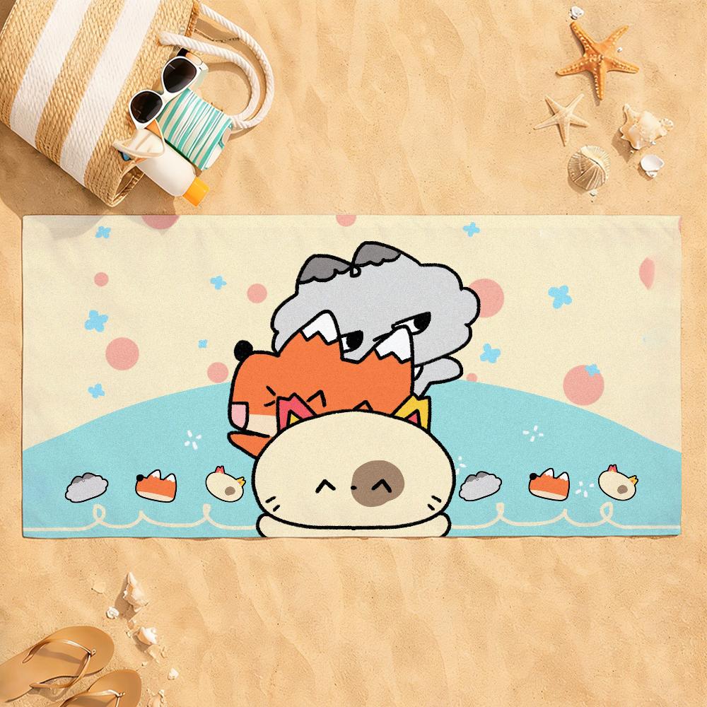 

Fashion Gun logo Print Towel Quick Dry Absorbent Beach Towel for Sports, Fitness, Swimming and Outdoor Activities W30*H60(CM)