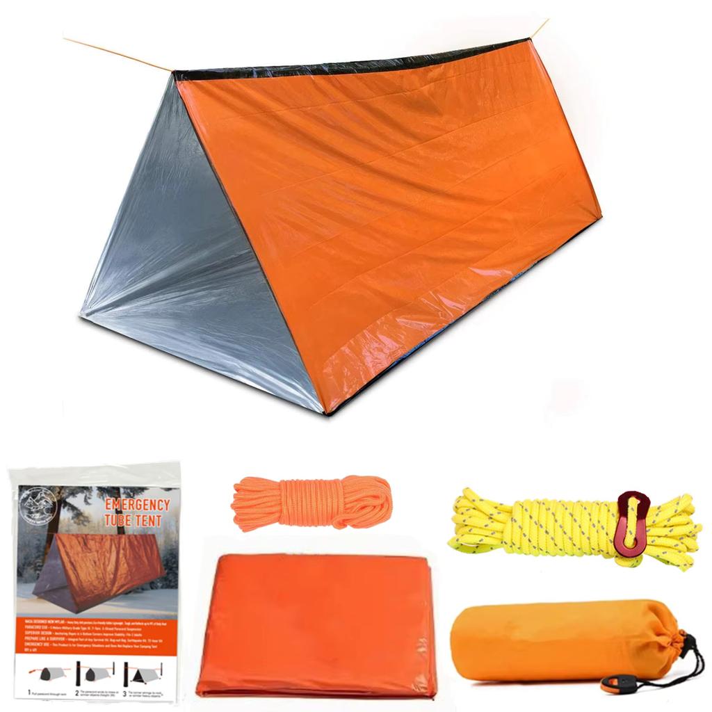 2 Person Emergency Tent  Waterproof Camping Travel Pergola Family Campaign House Tourist Tents Cool Gear Equipment Coat