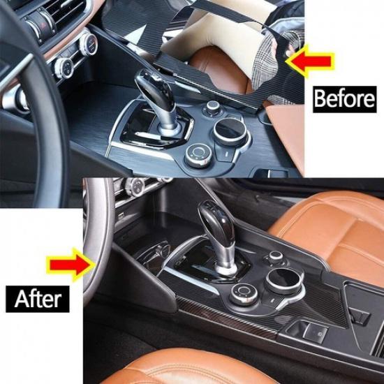 For Alfa Romeo Giulia ABS Center Console Gear Shift Box Frame Trim Cover 2017-19