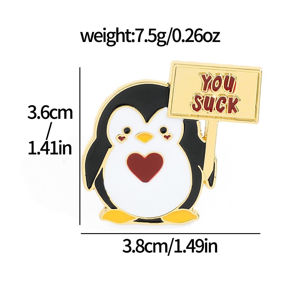 European and American cartoon creative cat and wine round alloy brooch alpaca raccoon metal badge accessories