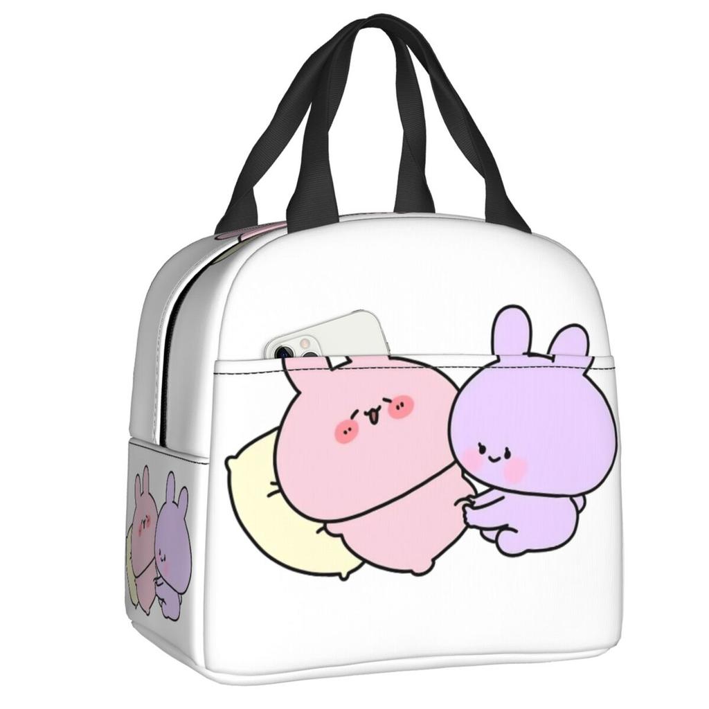 Custom Asamimichaan Anime Cartoons Asamimi Insulated Lunch Bags for Women Resuable Thermal Cooler Bento Box Work School Travel
