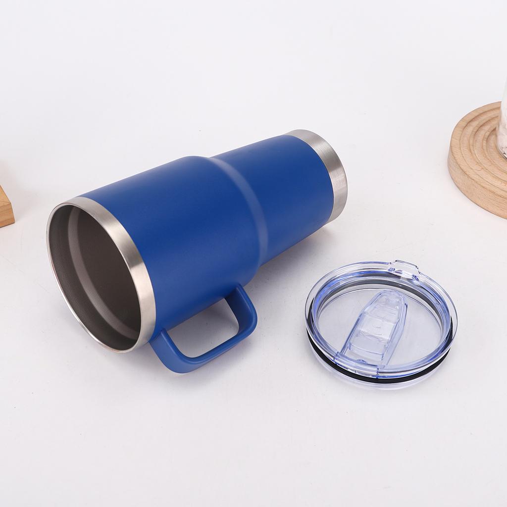 20oz/30oz Stainless Steel Car Thermos Bottle Tumbler with Handle Lid Insulated Travel Coffee Mug Double Wall Keep Drink Hot/Cold