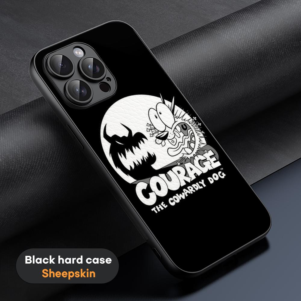 

Courage the cowardly dog classic anime Phone Case For iPhone 16 15 14 13 12 11 Plus Pro Max Limited Black hard case Sheepskin iPhone 13