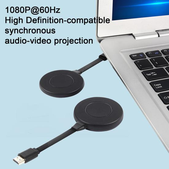Wireless High-speed Transmitter & Receiver 4K/1080P 60Hz Dual-Mode Screen Mirroring Extender for Laptop PC Phone TV Plug-in-Play Display Adapter