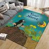 Custom Name,Mole Home Sofa Decoration for Living Room & Bedroom, Non‑Slip Play Flannel Floor Mat for Game Room