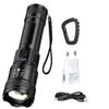 Super Bright Flashlight USB Rechargeable LED Long Range Tactical Torch Outdoor Waterproof Emergency Camping Fishing Lantern