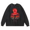 Heavyweight 360g Washed Vintage Baki Hanma Anime Graphic Hoodie-Free Cotton Sweatshirt Men