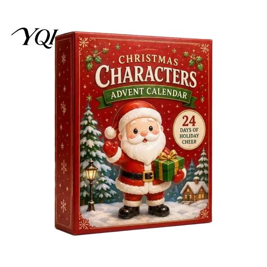 Characters Advent Calendar 2026 Christmas Calendar, 24-Day Countdown Food Theme Ornament Set, 2D Acrylic Hanging Decor for Tree, Holiday Gift