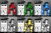 Articulated Robot 3D Action Decorative Assembly Plastic Articulated 9cm Block-shaped, Figure, Piece, Toy, Model, Doll, (gray)