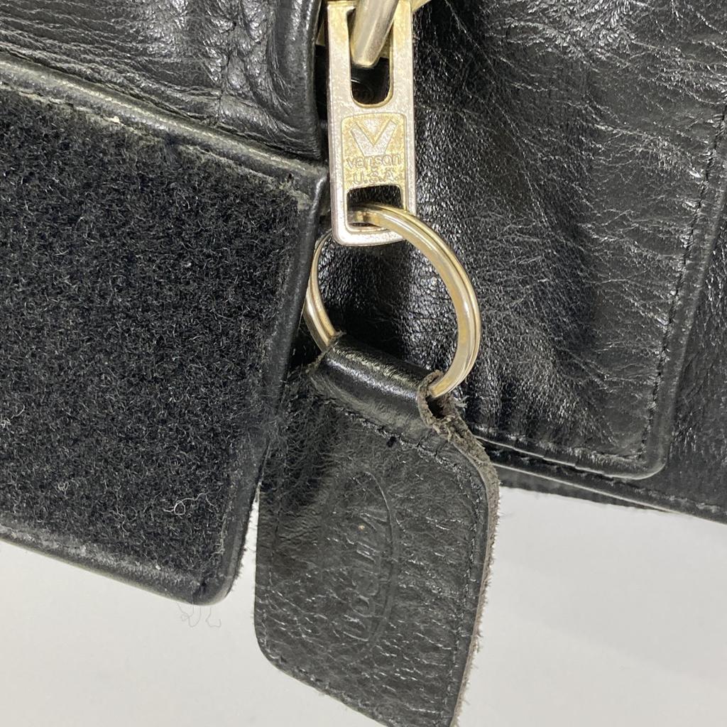 VANSON BLACK MANX SINGLE RIDER'S JACKET Jacket 42 blackUsed