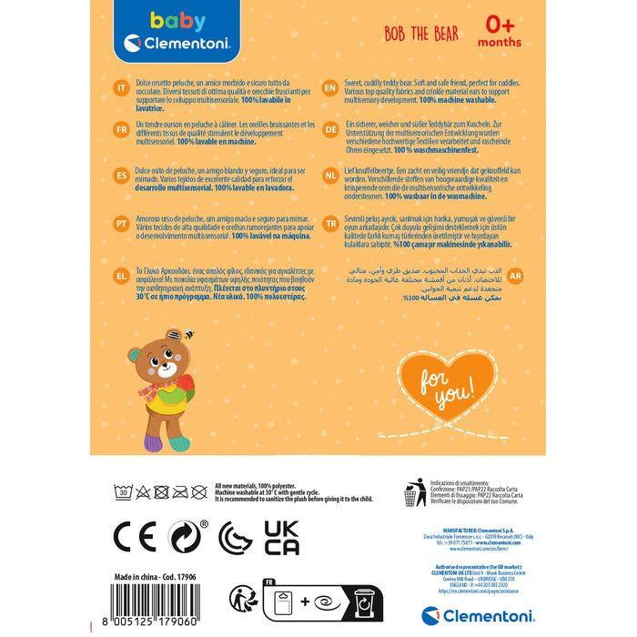Pelușă - Clementoni - Multicolor - 17906 - Pentru bebeluș - Stimulare multisenzorială - Lavabil la mașină
