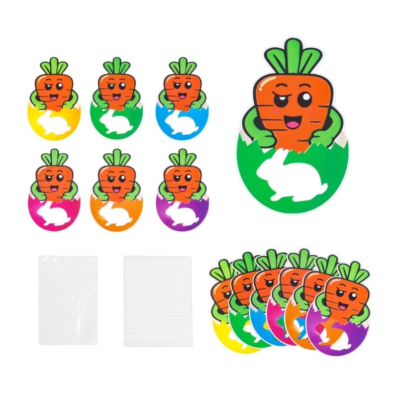 

Double Purpose Carrot Themed Easter Card and Candy Bag for Fun Party Favors Portable Gift Creative Designs Interactive 1
