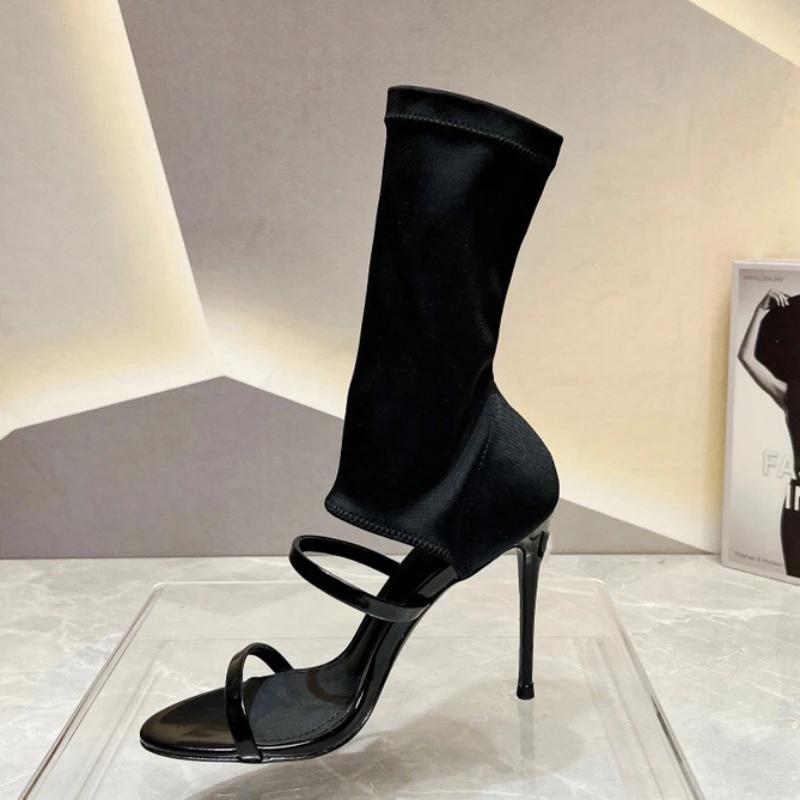 

Летняя Новая Повседневная Мода Квадратный Носок Толстый Каблук Открытый Носок Пряжка Однотонные Удобные Сексуальные Банкетные Женские Туфли 41 чёрный