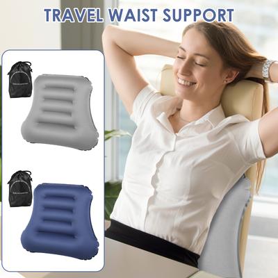 Oreiller gonflable de soutien lombaire ergonomique portable pour le dos coussin confortable pour chaise de bureau pour la maison la voiture les voyages
