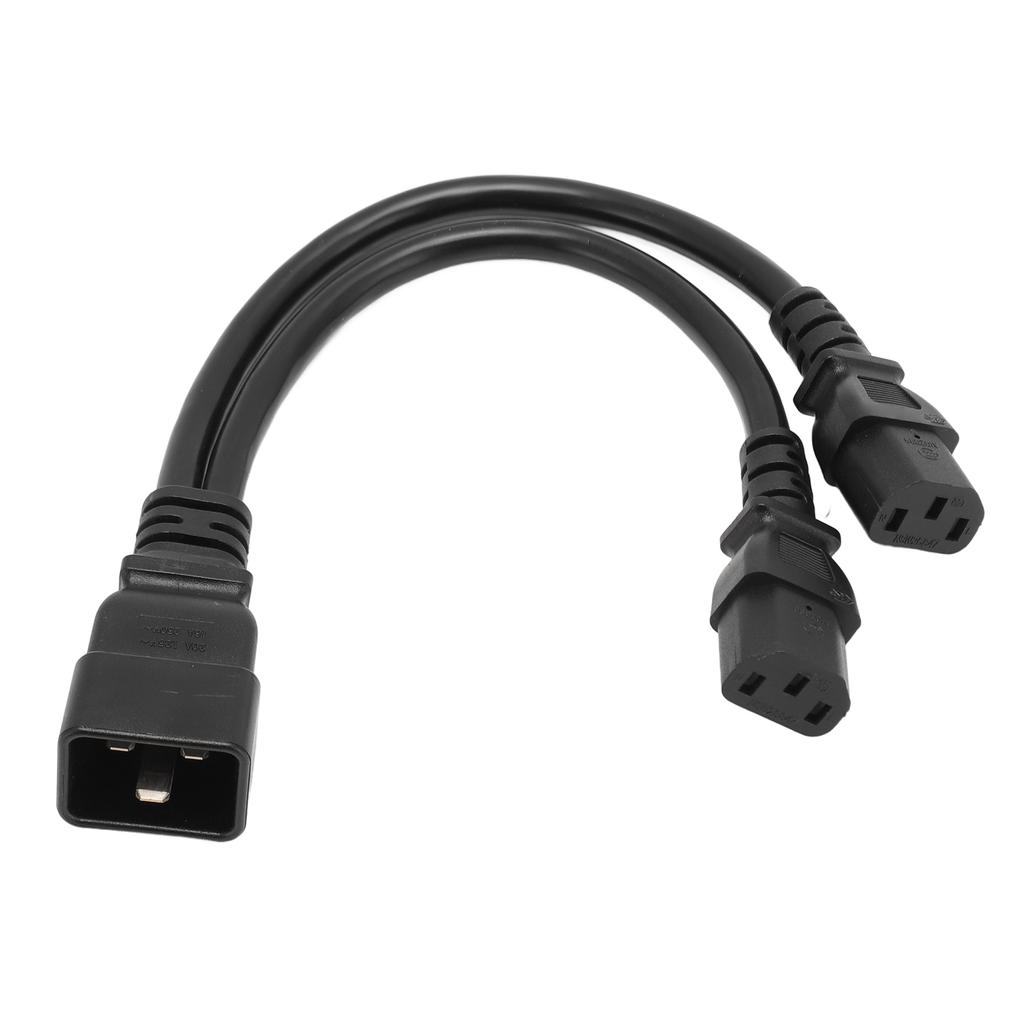 IEC320 C20 to Dual C13 Splitter Power Cord IEC320 C20 Male to IEC320 C13 Female Y Splitter Converter Adapter Cable