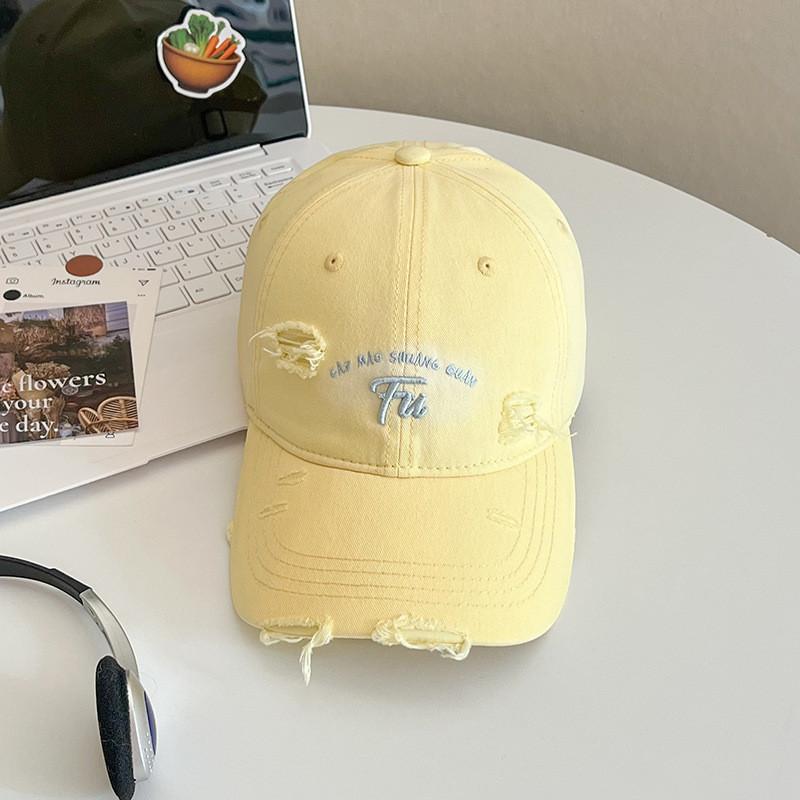 Summer Outdoor Sun Protection Baseball Cap With Embroidered Letters For Women And Teens