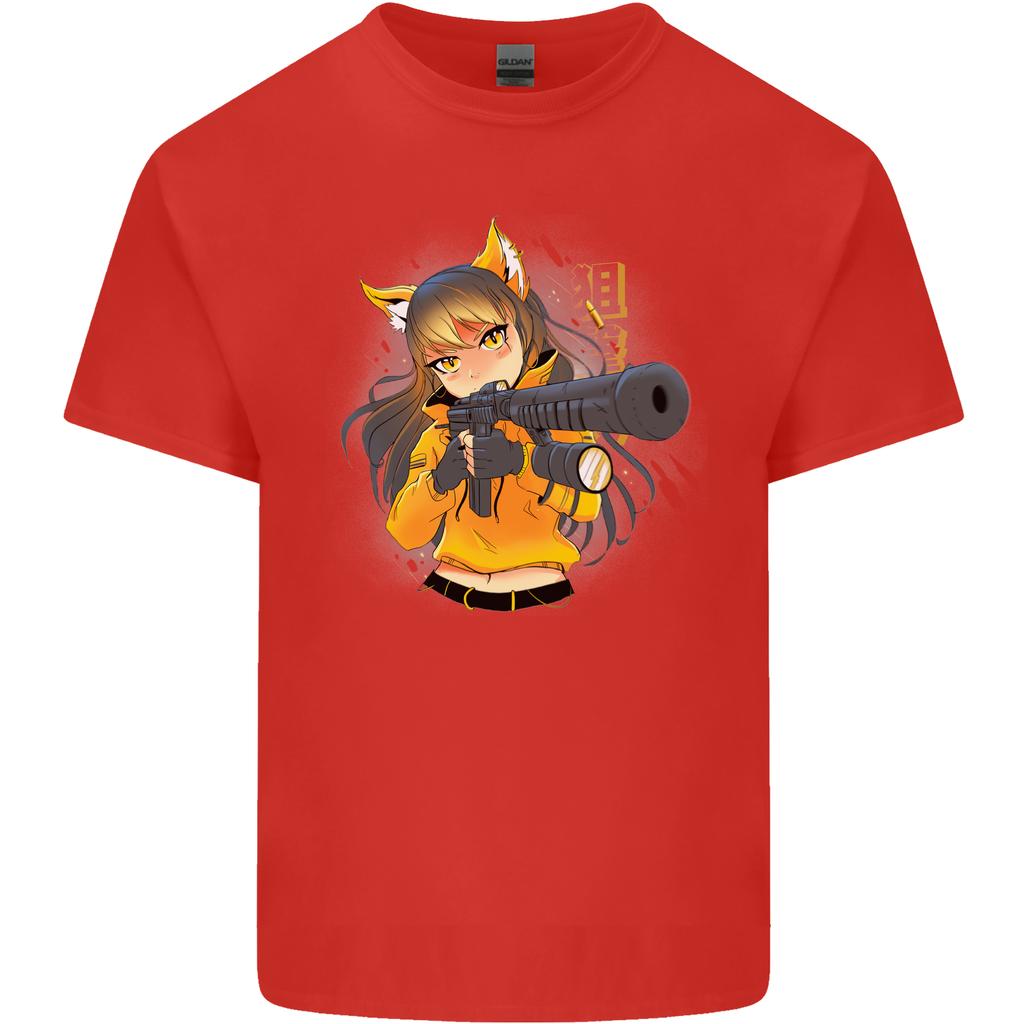 Anime Gun Girl Unisexs Light Cotton TShirt