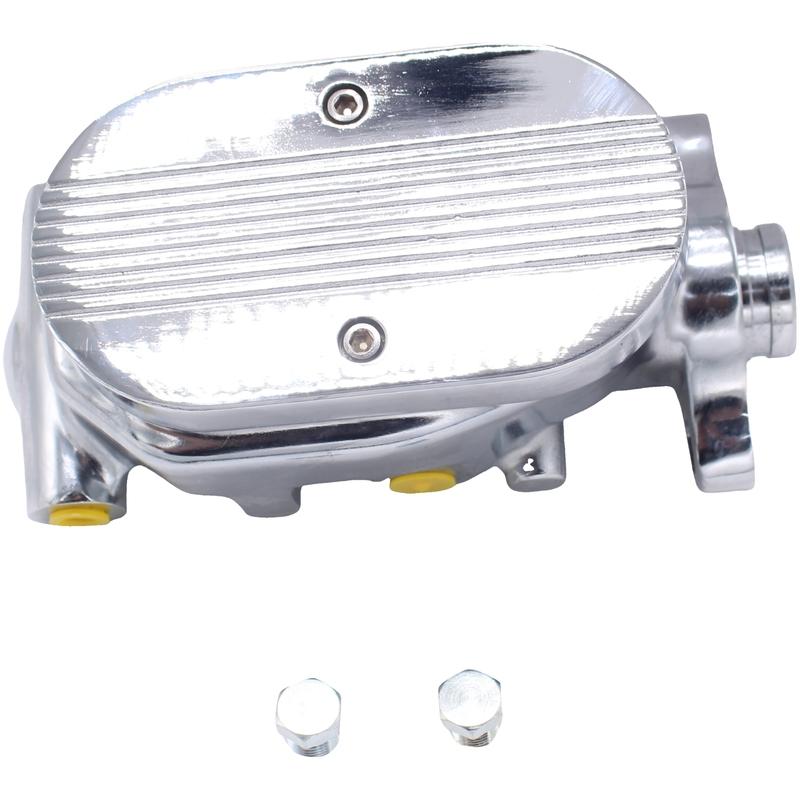 

Chrome Flat Brake Master Cylinder 1 Bore 9/16 & 1/2 Ports Dual For GM Corvette