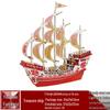 DIY Wooden Ancient Sailing Ship Model Kit: 3D Puzzle, Handmade Silk Merchant Vessel for Adults