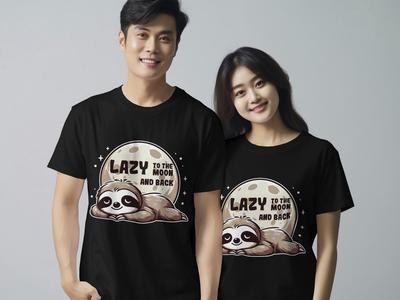 Lazy Animal Themed T-Shirt Tired Design Animal Lovers Funny Gift Unisex Tee Logo