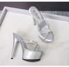 Pantofole da donna con tacco 15 cm, discoteca sexy, moda, acqua alta, LFD-8661-45