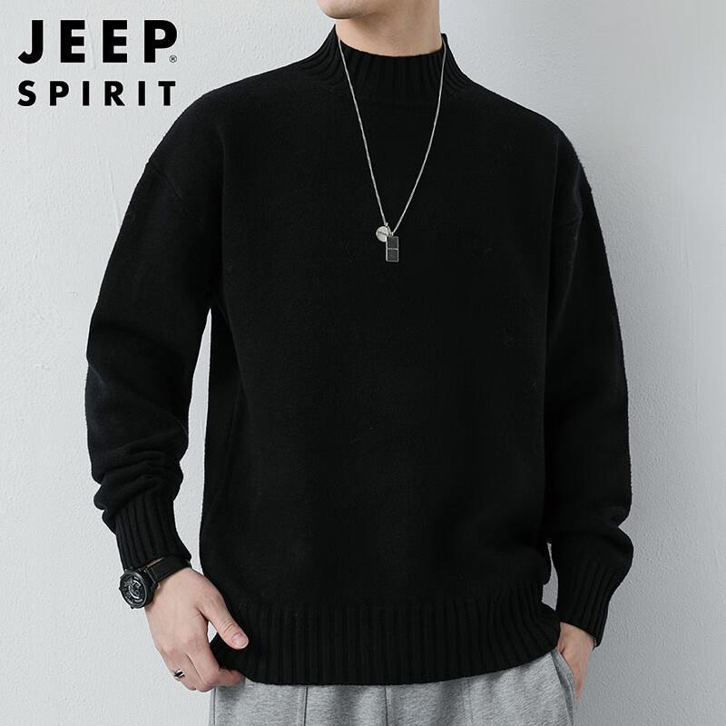 JEEP SPIRIT Men's Mock Neck Knit Sweater