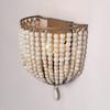 European-Style Retro Wooden Bead Wall Lamp E27/E26 Bedroom Bedside Loft Corridor Porch Cafe Lighting Wall Lamp