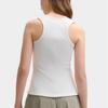 Fila Original Fashion Casual Simple Knit Sleeveless Vest Women Tops Cloud-White F51W529103F-WT