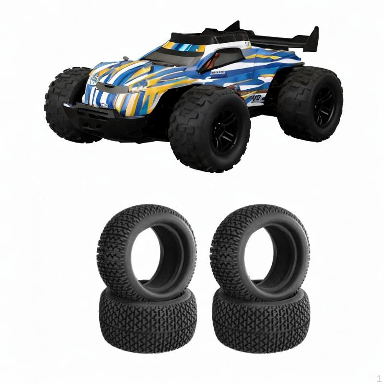 

4x Soft Rubber Tires Tyre,Remote Control Car Tyre for 1/16 1/12 Vehicle Replace Part Spare Parts
