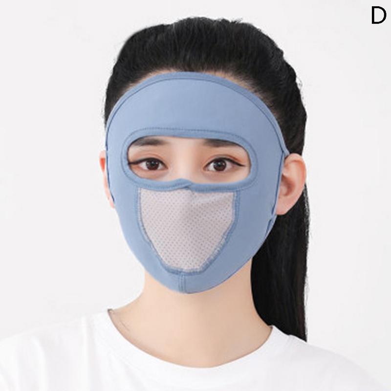 Sunscreen Mask Summer Ice Silk Anti-Uv Outdoor Sports Cycling Bike Motorcycle Scarf Breathable Thin Women Half Face Cover