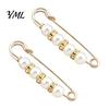 Neckline Fixation Clip 2Pcs Faux Pearl Waist Tightener for Pants, Reusable Cincher Pin Invisible Button Loose Jeans, No Sewing Waistband Skirts Jeans
