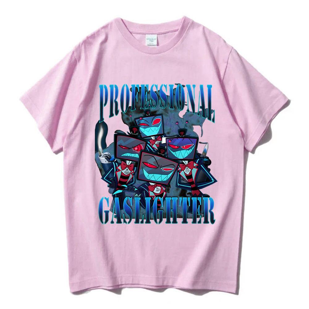Helluva Boss Hazbinhotel VOX Print T-Shirt Hip Hop Unisex Streetwear Kurzarm Locker Baumwoll-T-Shirts Manga Cartoon T-Shirts
