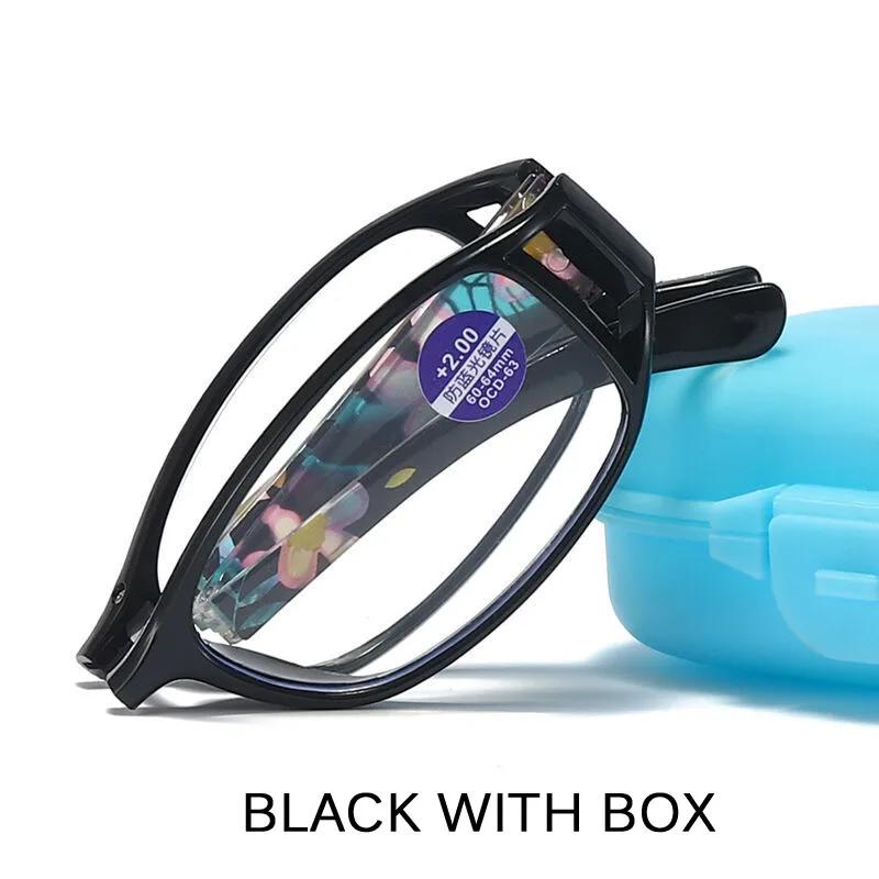 Folding Reading Glasses Men Women Anti Blue Ray Full Frame Portable Eyeglasses With Original Box Fashion
