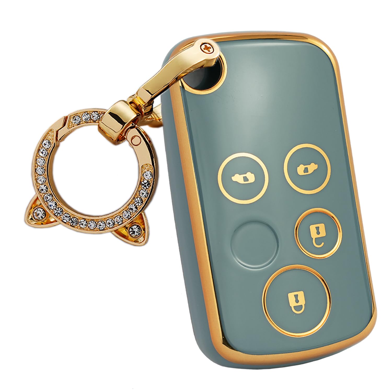 

ONTTO Чехол для смарт-ключа Honda Чехол для ключа Держатель для ключей Силиконовый для Honda Step Wagon Fit Zest Elysion Insight Мягкий Устойчивый к царапинам Защита от падений Стильный 4