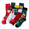 Trendy Christmas Mid-Calf Socks - Santa & Reindeer Festive Gifts for Autumn & Winter